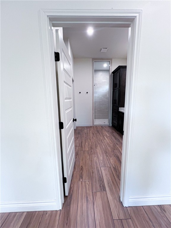 6918 Pacific Way Corpus Christi, TX 78414 - Photo 26 of 34 a view of hallway with wooden floor