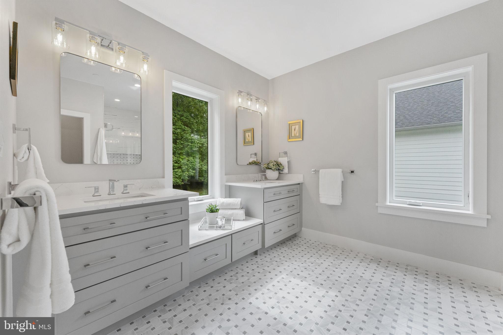 2720 Jennings Road Kensington, MD 20895 - Photo 27 of 51 Spa like primary bathroom with Double Vanity