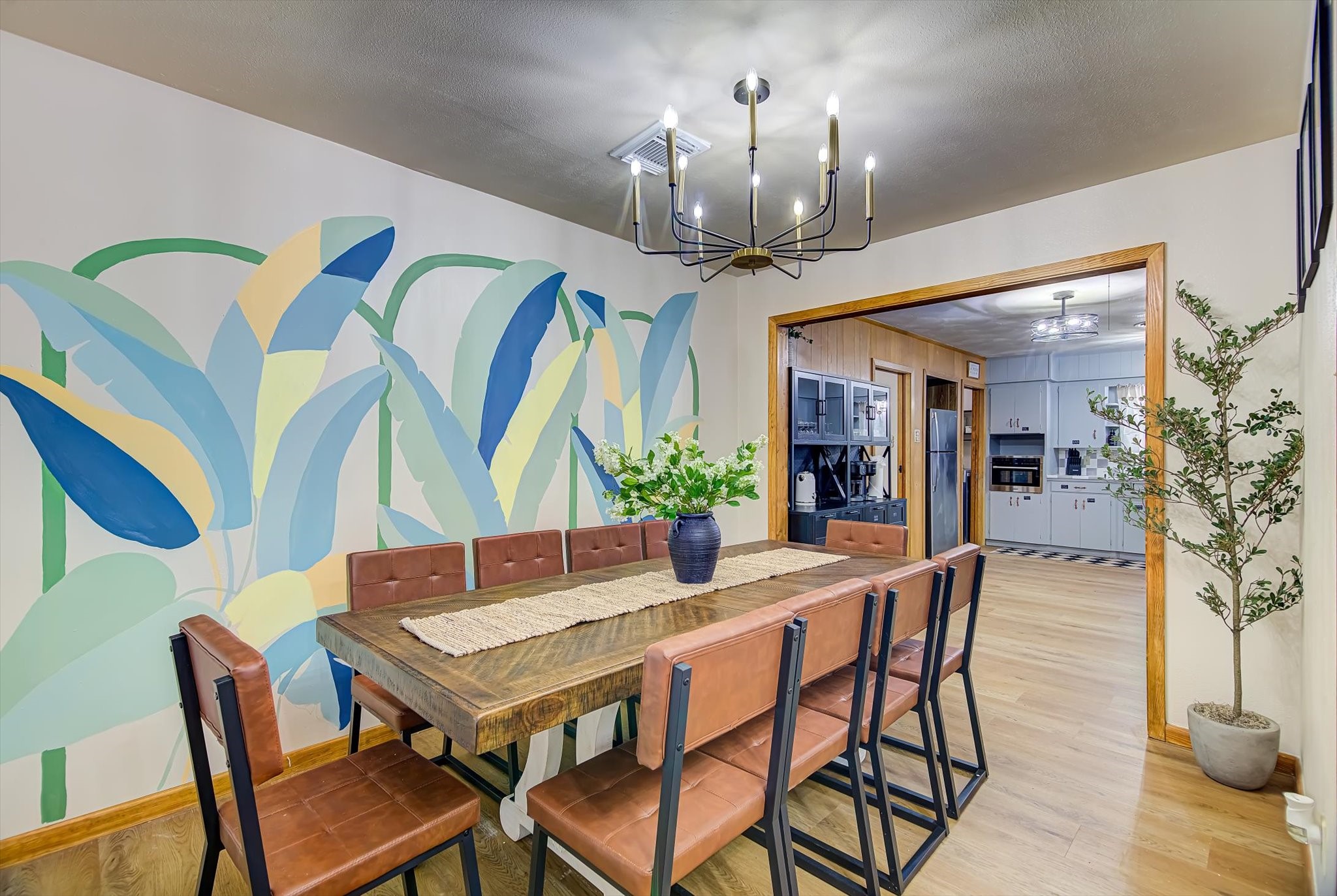 9825 Radio Road Houston, TX 77075 - Photo 7 of 50 a view of a dining room with furniture and wooden floor