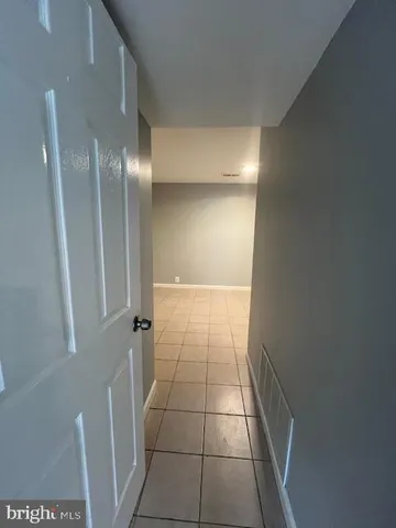 a room with a walk in closet