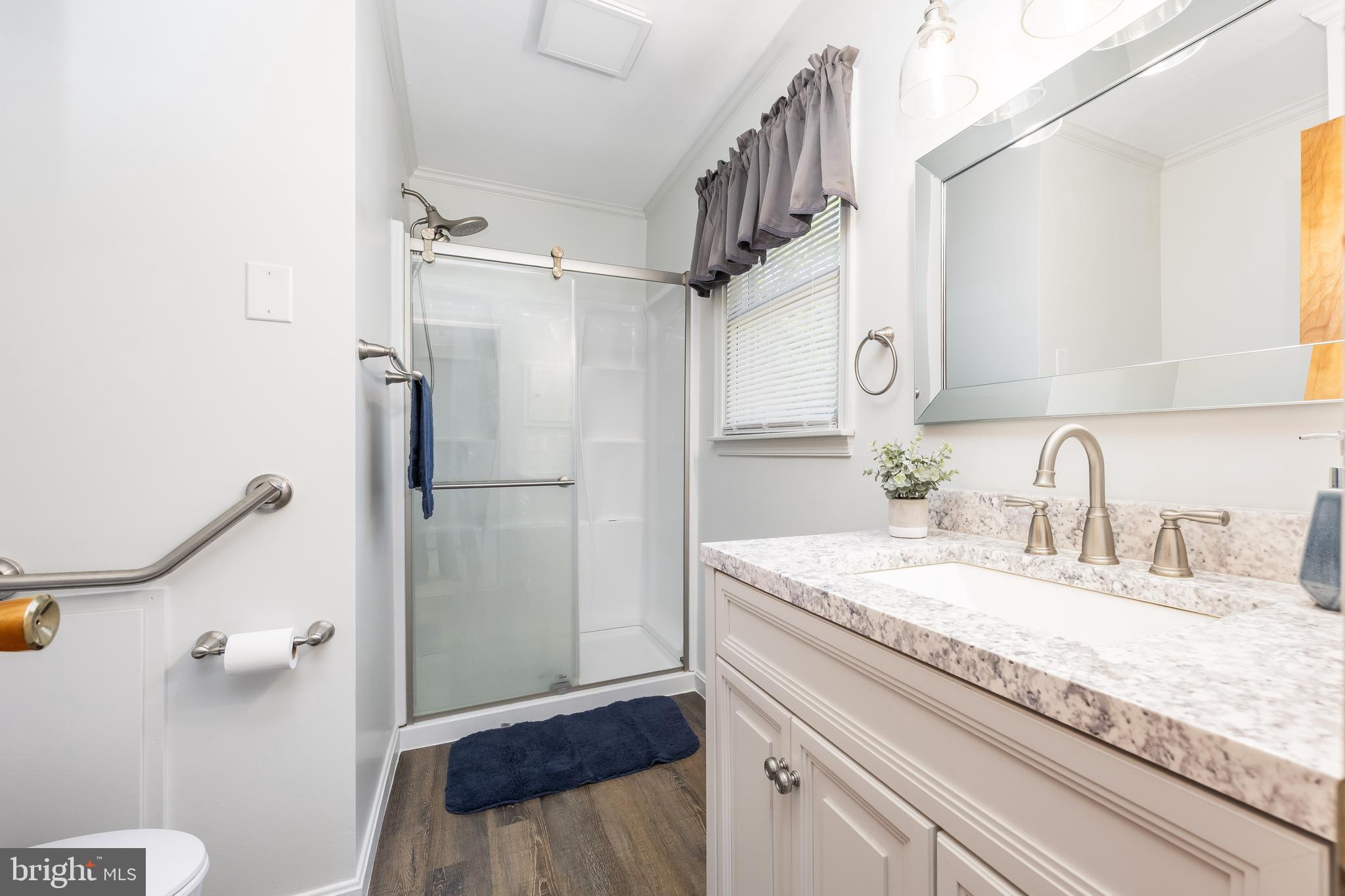 9830 Sharptown Road Mardela Springs, MD 21837 - Photo 38 of 51 a bathroom with a sink toilet and shower