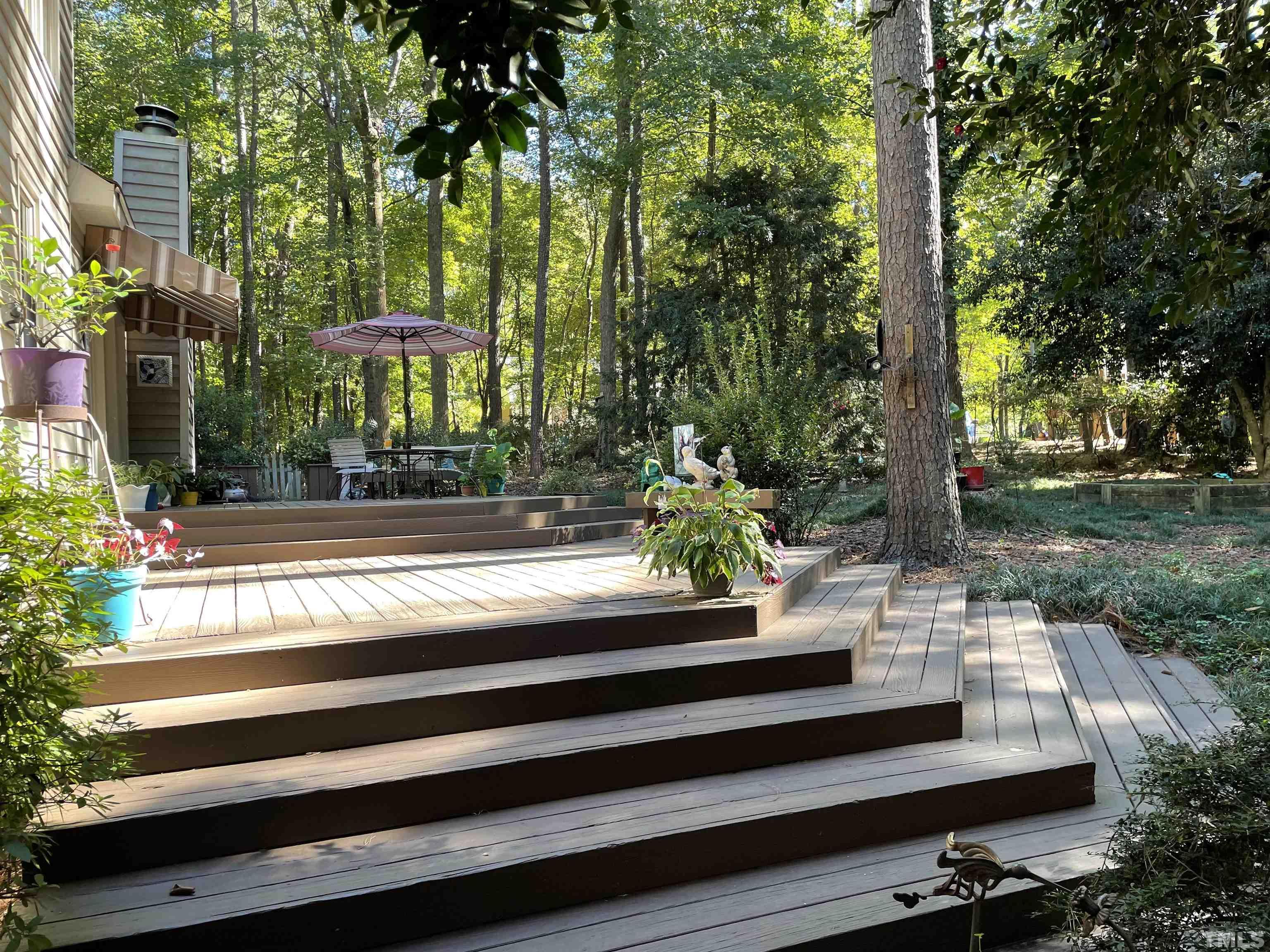 2003 Parliament Place Apex, NC 27502 - Photo 3 of 24 a view of backyard with sitting area