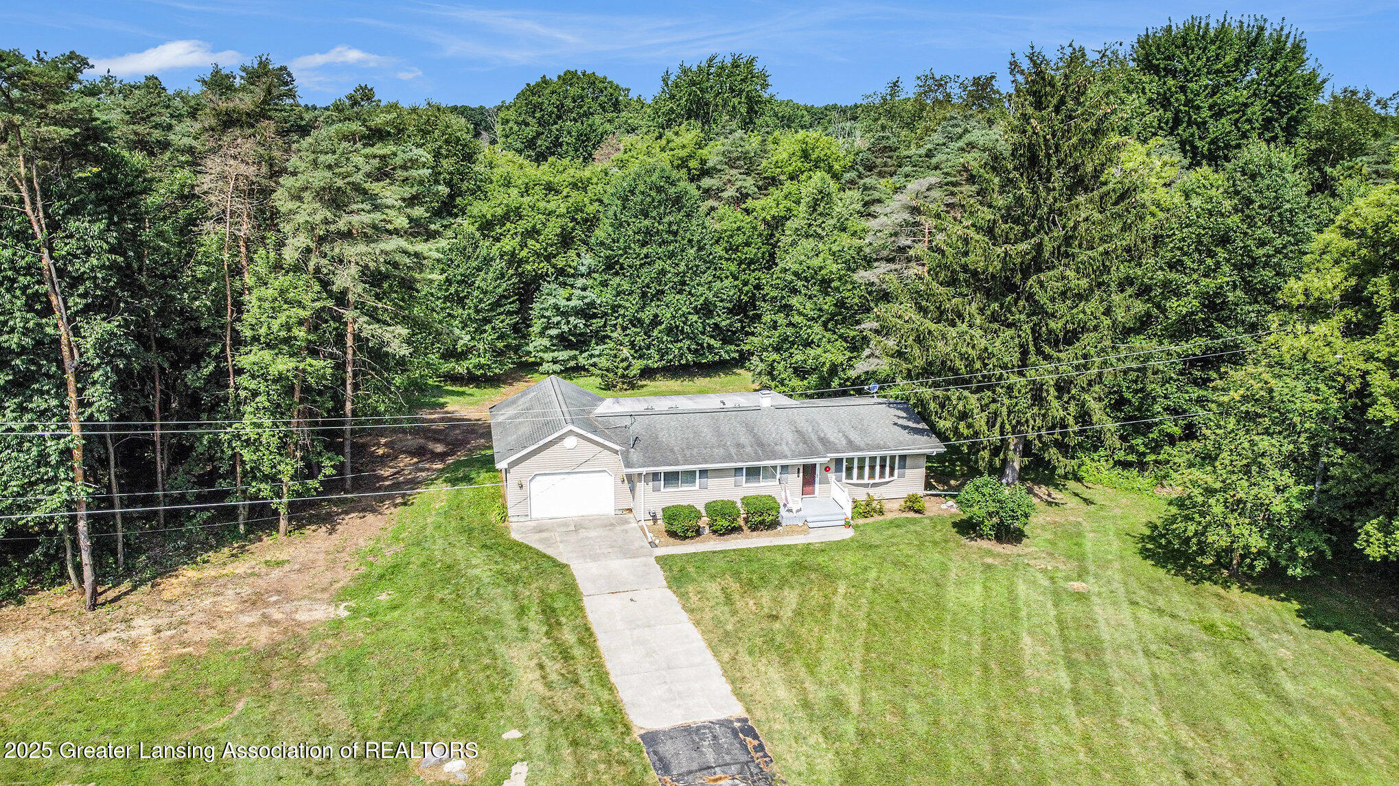 6379 Foster Road Haslett, MI 48840 - Photo 11 of 34 6379 Foster. Front Aerial View