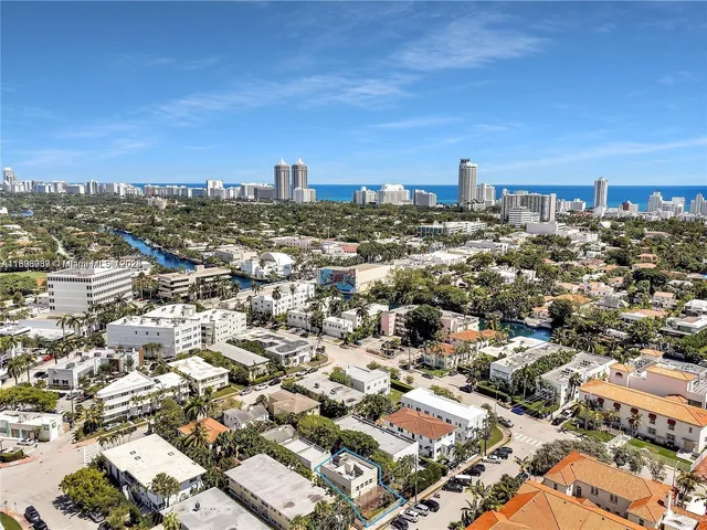 an aerial view of a city