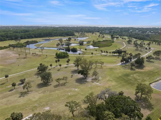 an aerial view of a house with a lake view
