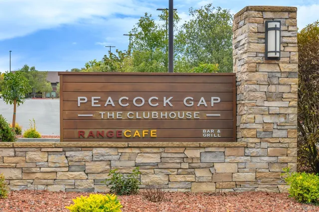 a view of a golf course with a garden