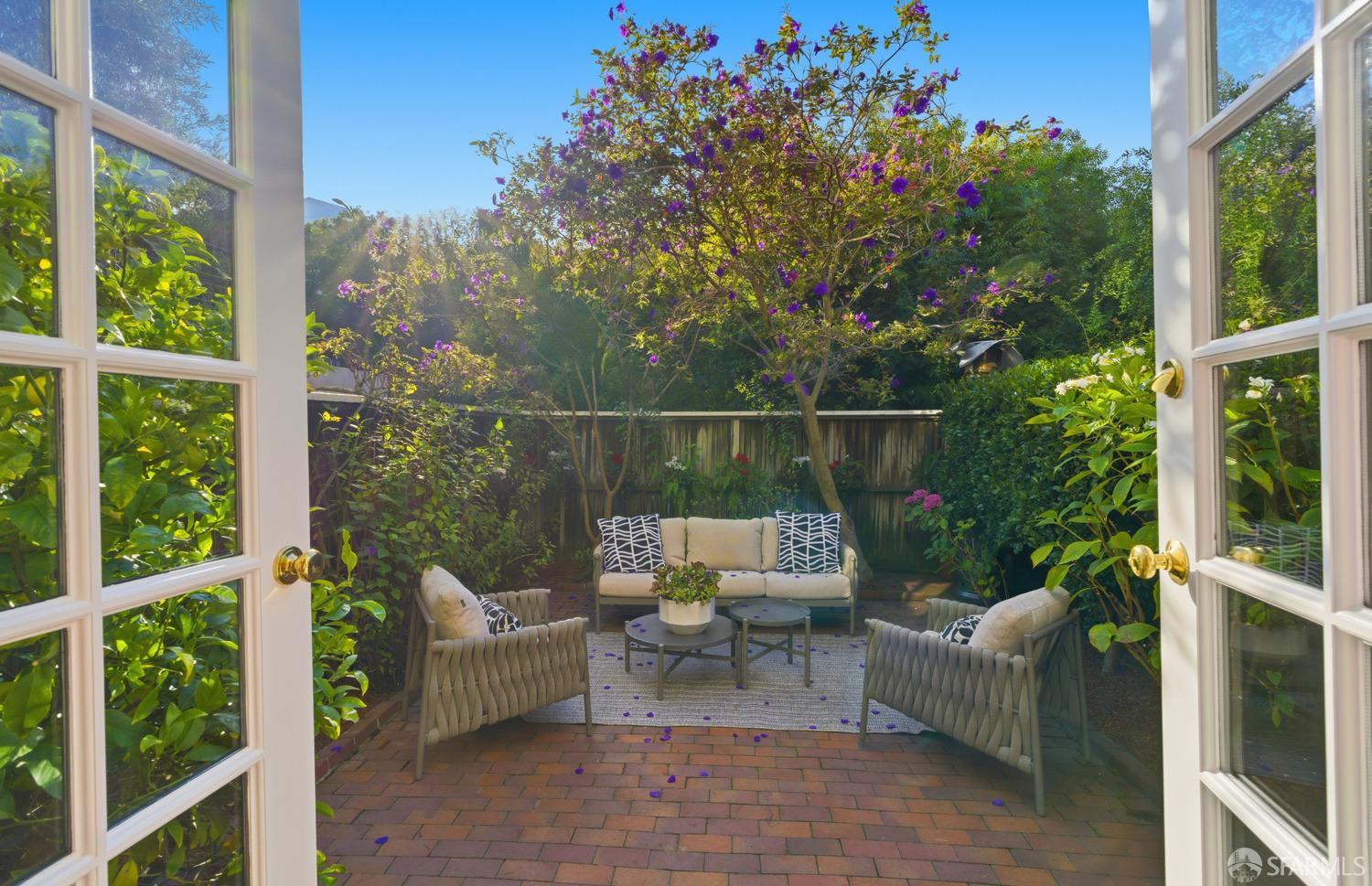 2650 Union Street San Francisco, CA 94123 - Photo 3 of 14 a view of a chair and tables back yard of the house