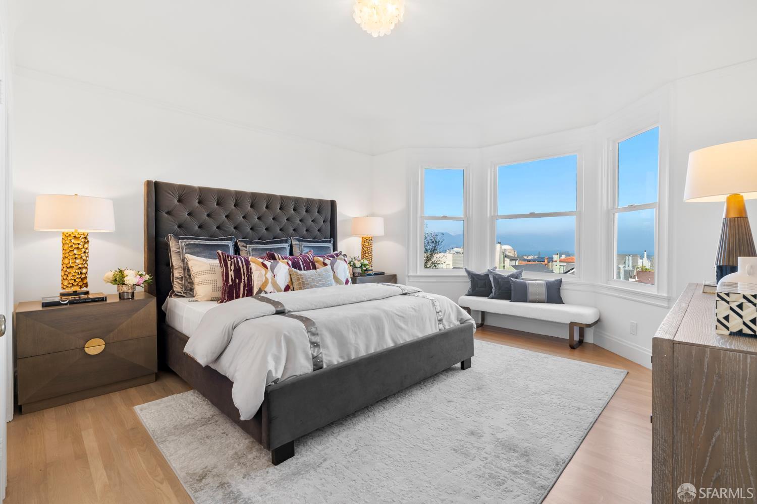 2650 Union Street San Francisco, CA 94123 - Photo 8 of 14 a bed room with a bed and a couch