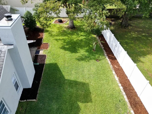 a house view with a garden space