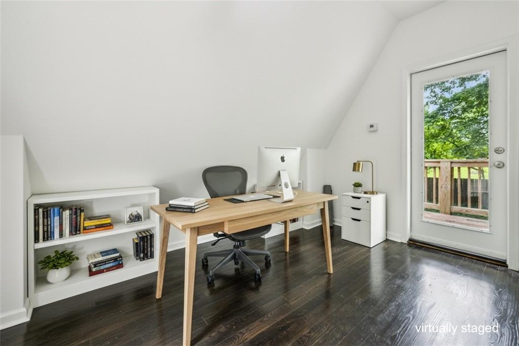 443 Lakeshore Drive Northeast Atlanta, GA 30307 - Photo 32 of 36 a view of a workspace with furniture window and wooden floor