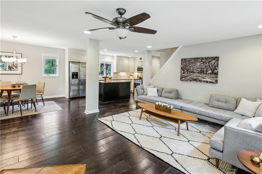 443 Lakeshore Drive Northeast Atlanta, GA 30307 - Photo 6 of 36 a living room with furniture and wooden floor