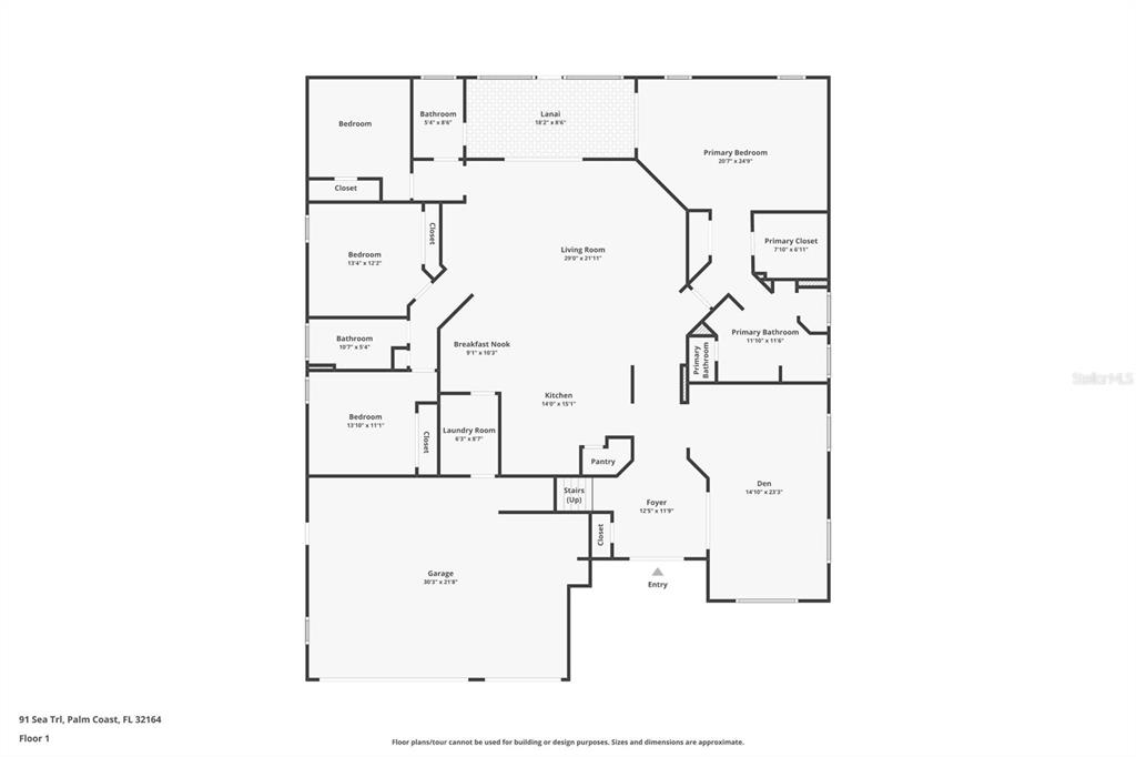 91 Sea Trail Palm Coast, FL 32164 - Photo 76 of 78 a picture of a bathroom with a sink and a mirror