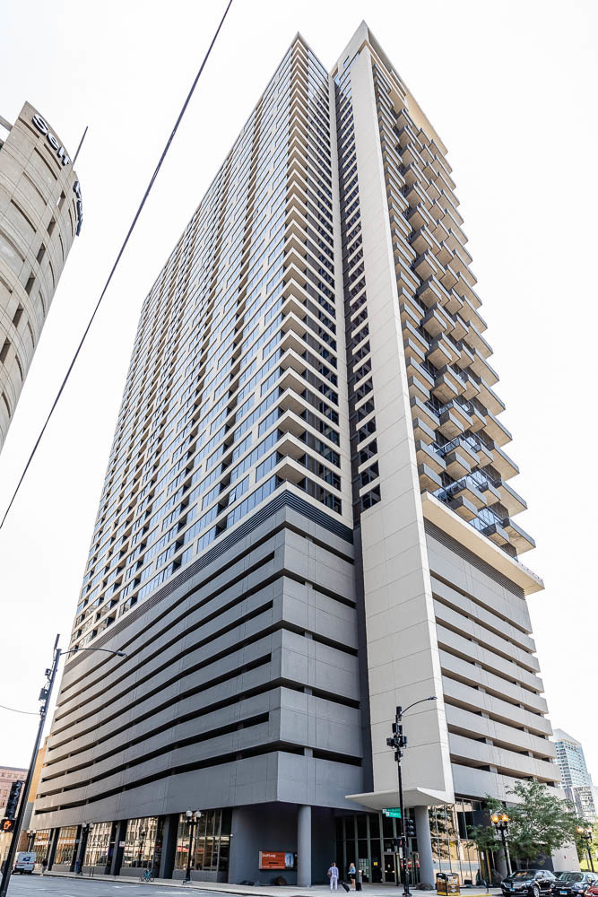 a front view of a building