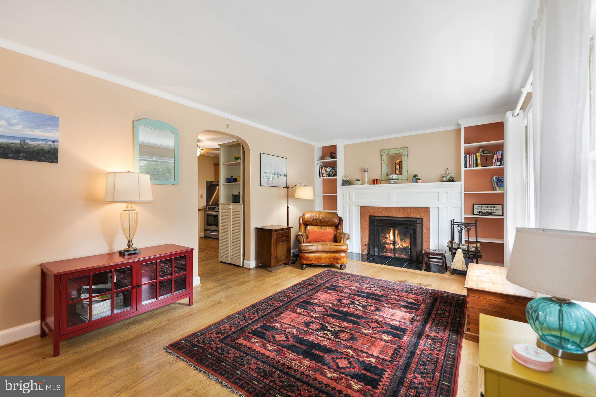 2801 Jennings Road Kensington, MD 20895 - Photo 5 of 27 Living Room with Fireplace