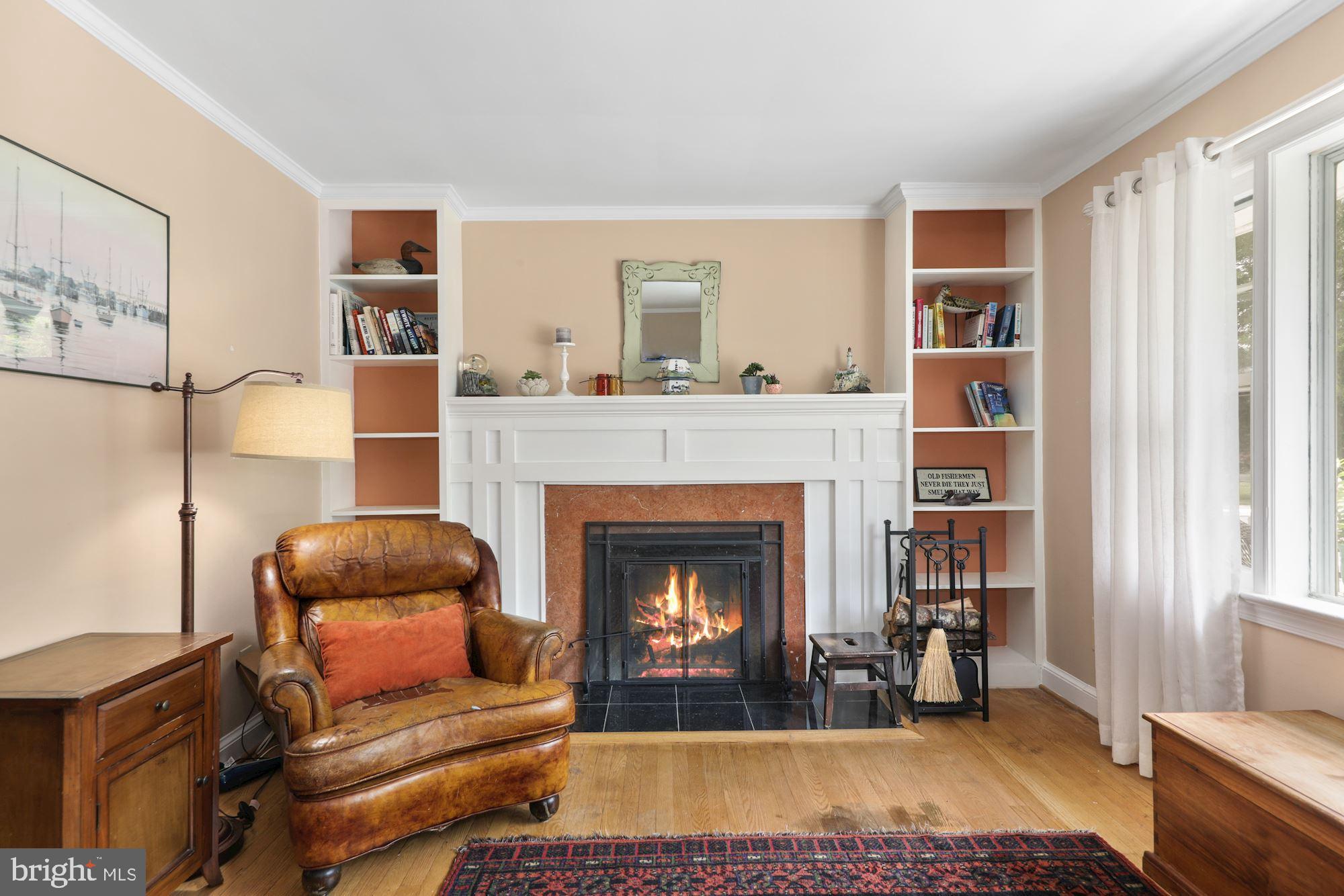 2801 Jennings Road Kensington, MD 20895 - Photo 7 of 27 Living Room with inviting Fireplace