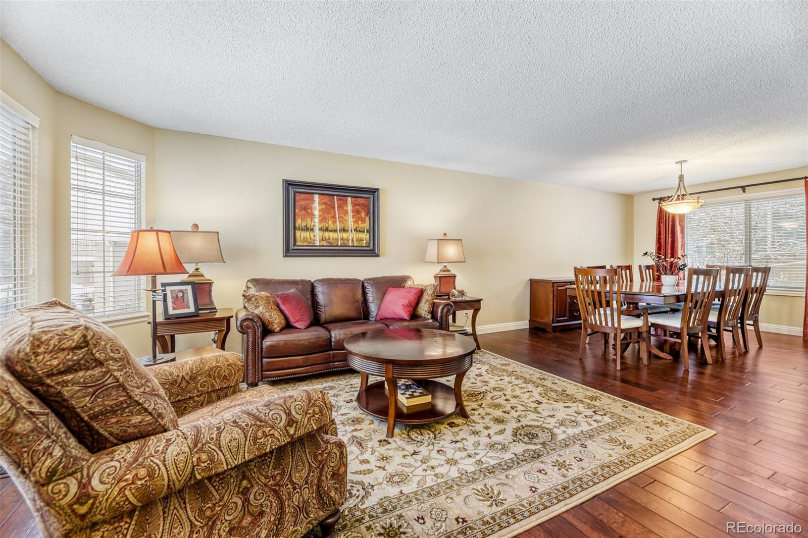 456 Bexley Lane Highlands Ranch, CO 80126 - Photo 8 of 28 a living room with furniture a rug and a window