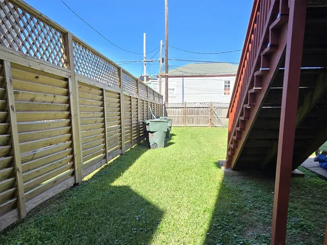 a view of an outdoor space and deck
