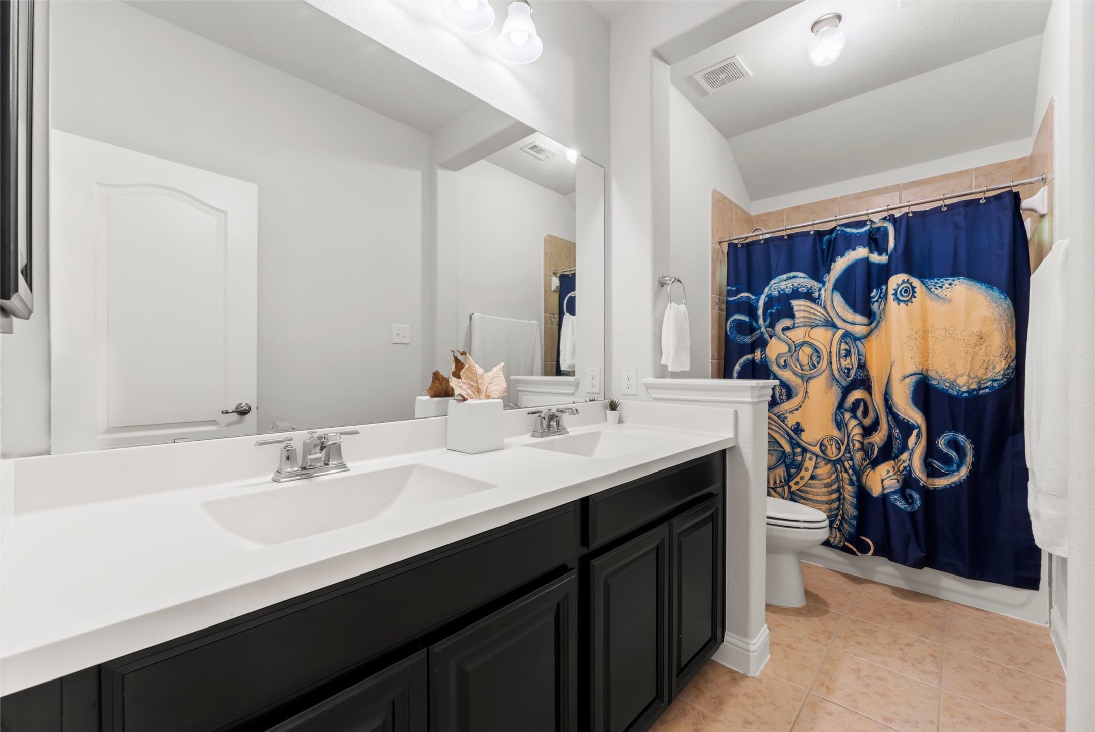 1053 Bat Hawk Court Conroe, TX 77385 - Photo 43 of 50 a bathroom with a sink and mirror