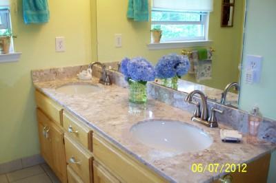 701 3rd Avenue West Springfield, TN 37172 - Photo 9 of 20 MASTER BATH FEATURES GRANITE AND DOUBLE VANITIES! TUB TO SHOWER CONVERSION COMPLETED BY AMERICAN HOME DESIGN!