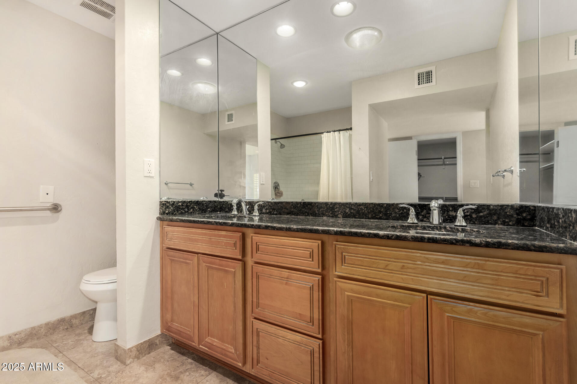 5739 East Cactus Road Scottsdale, AZ 85254 - Photo 19 of 52 a bathroom with a granite countertop sink and a mirror
