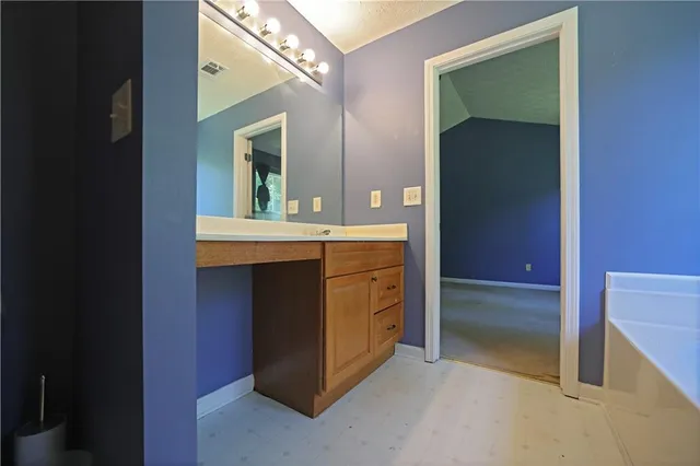 an empty room with an entryway