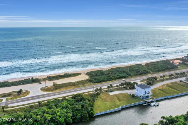 a view of an ocean and beach