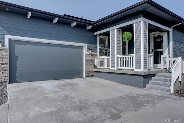 front view of a house with a outdoor space