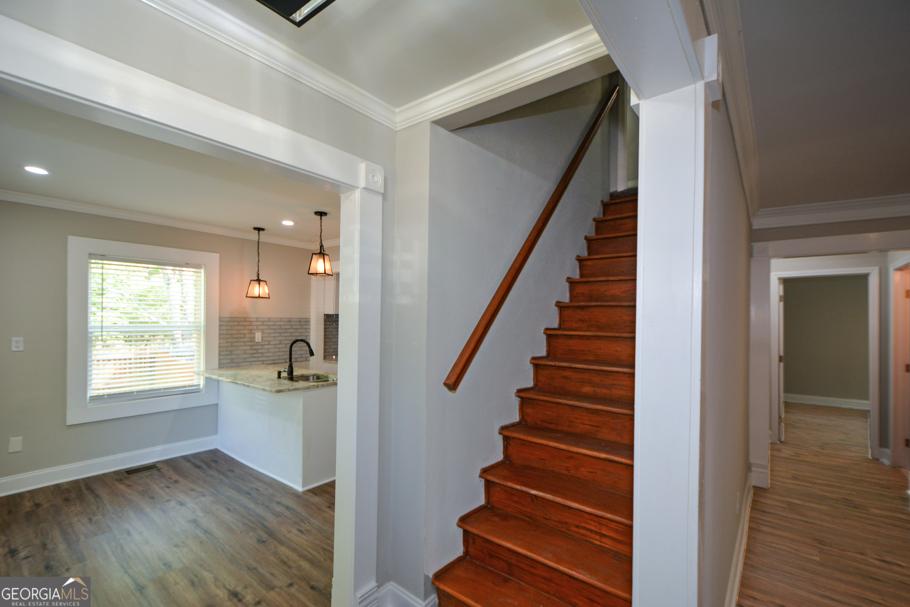 3164 Harris Drive East Point, GA 30344 - Photo 6 of 40 a view of entryway and hall with wooden floor