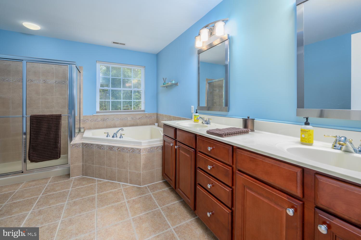11 Gaskill Road Mount Laurel, NJ 08054 - Photo 33 of 56 a bathroom with a tub sink and mirror