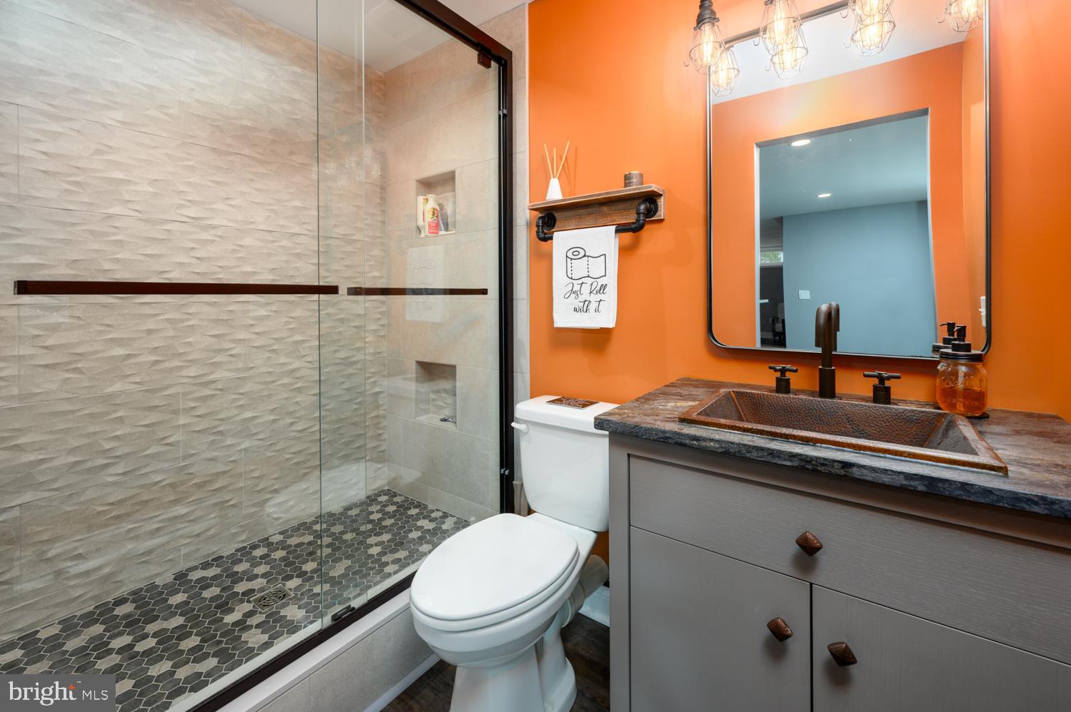 11 Gaskill Road Mount Laurel, NJ 08054 - Photo 40 of 56 a bathroom with a sink a toilet and shower