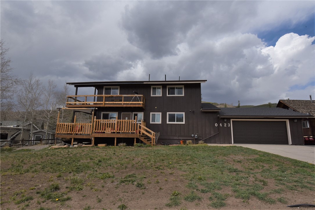 423 Big Elk Road Dillon, CO 80435 - Photo 2 of 35 Over 2000 sqft home with 4 bedrooms, 2 bathrooms, 2 living areas, 2 wrap around decks & a 2 car garage!