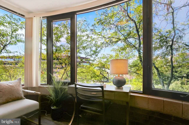 a view of a living room and a window