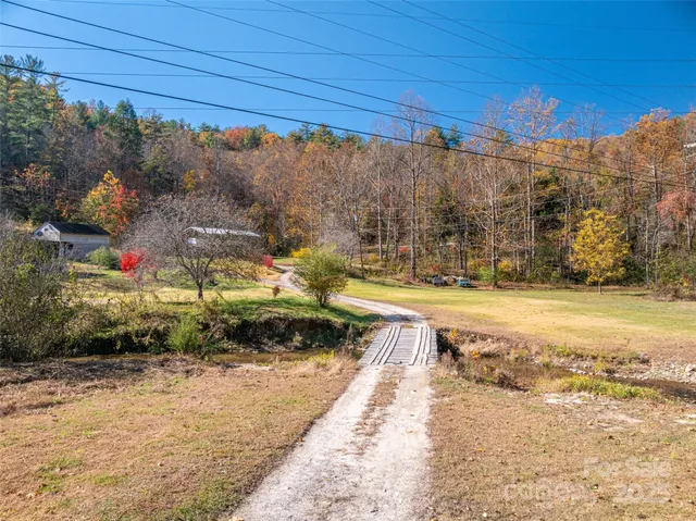 a view of a backyard of a house