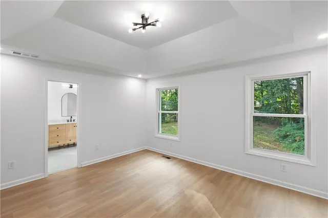 an empty room with a window