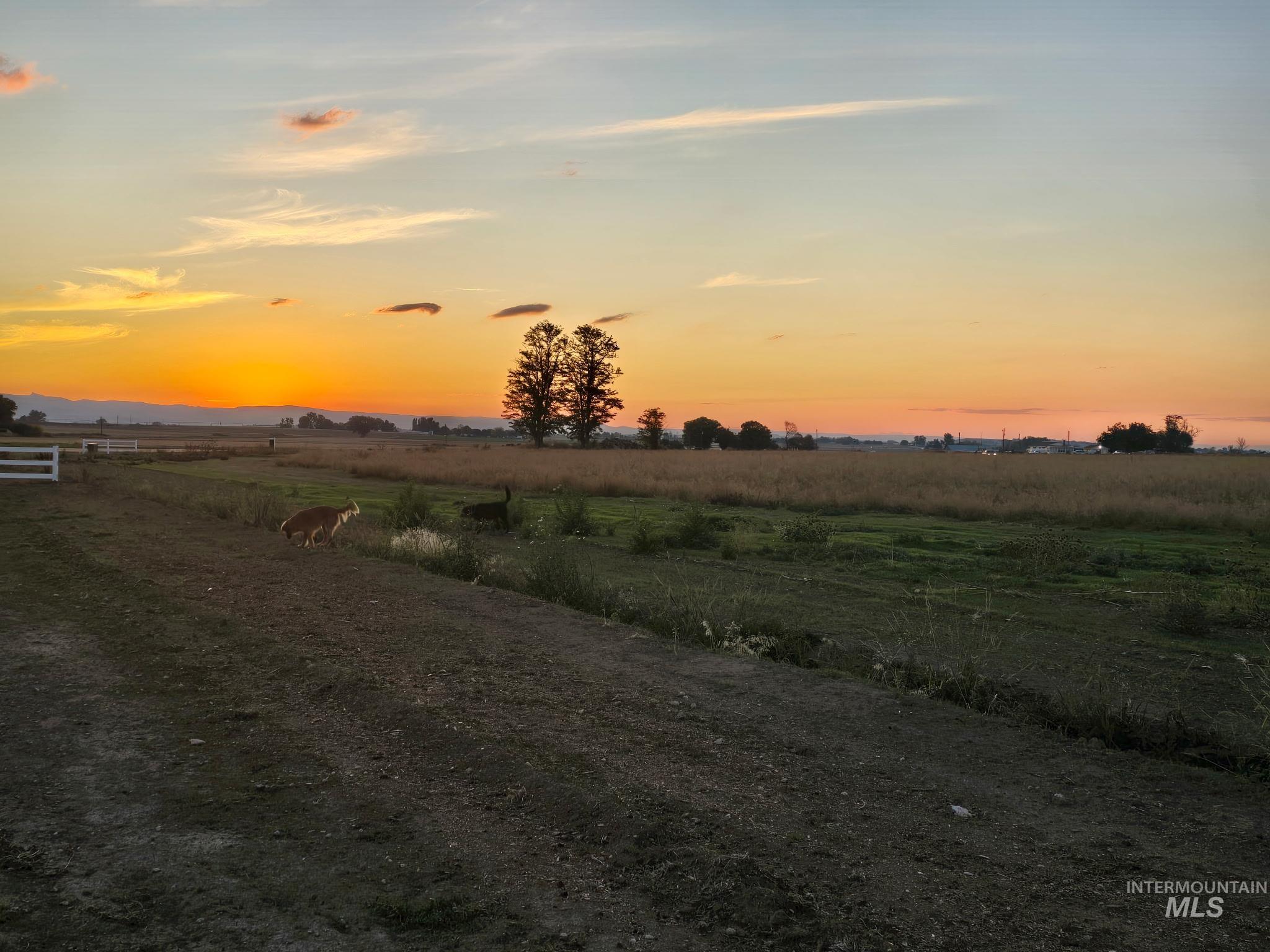 4350 West Mockingjay Kuna, ID 83634 - Photo 29 of 34 Yard at dusk featuring a view of rural / pastoral area