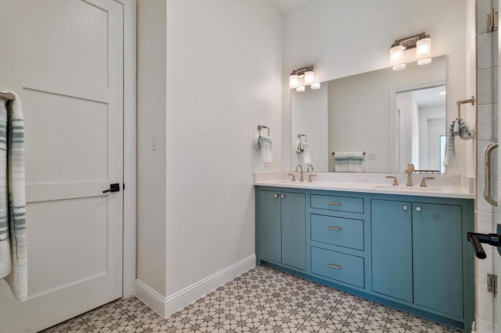 2108 Psalm Circle Heath, TX 75126 - Photo 28 of 39 a bathroom with a sink a vanity and a mirror