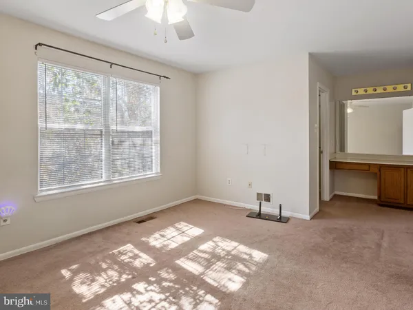 an empty room with a window