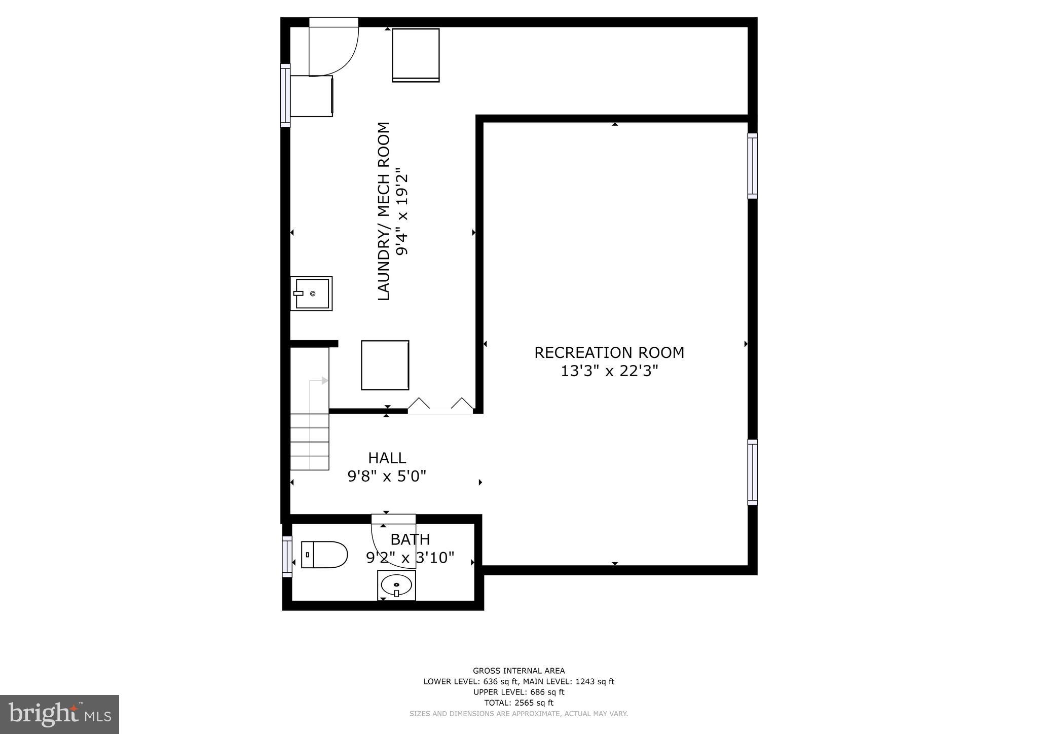 3919 Pinkney Road Baltimore, MD 21215 - Photo 23 of 24 Lower Level Floor Plan