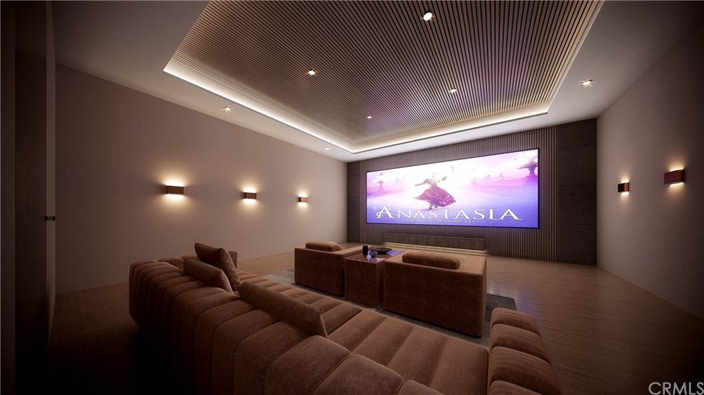 9 Seabreeze Terrace Dana Point, CA 92629 - Photo 25 of 34 a projector room with furniture and a projector screen