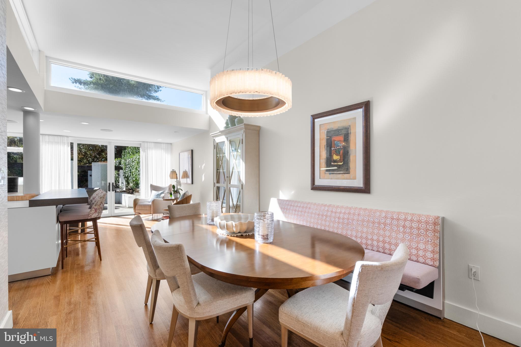 3322 Dent Place Northwest Washington, DC 20007 - Photo 16 of 41 a view of a dining room with furniture and wooden floor