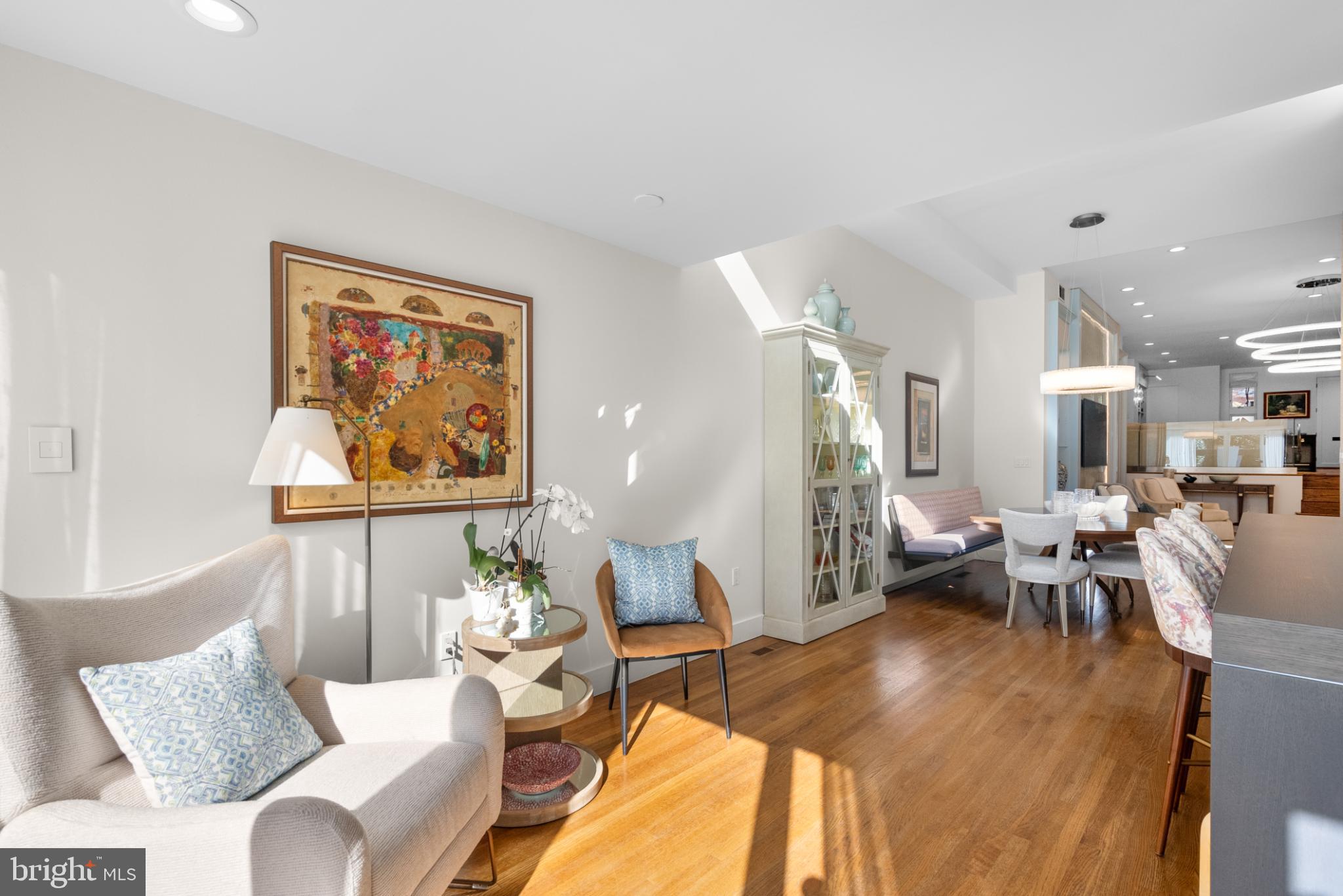 3322 Dent Place Northwest Washington, DC 20007 - Photo 18 of 41 a living room with furniture and wooden floor