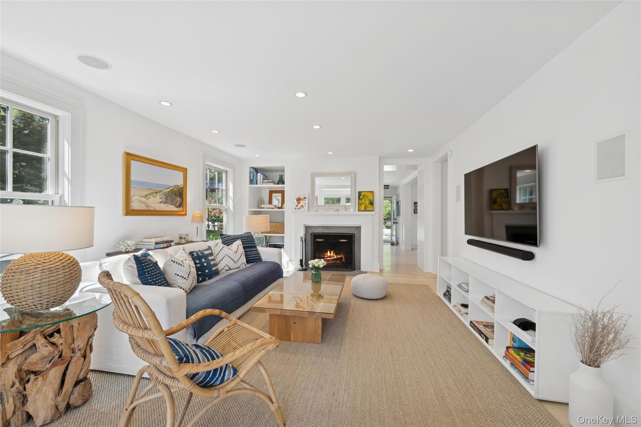 51 Sherrill Road East Hampton, NY 11937 - Photo 4 of 35 a living room with furniture and a flat screen tv