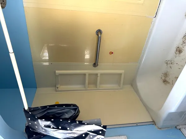 a bathroom with a sink