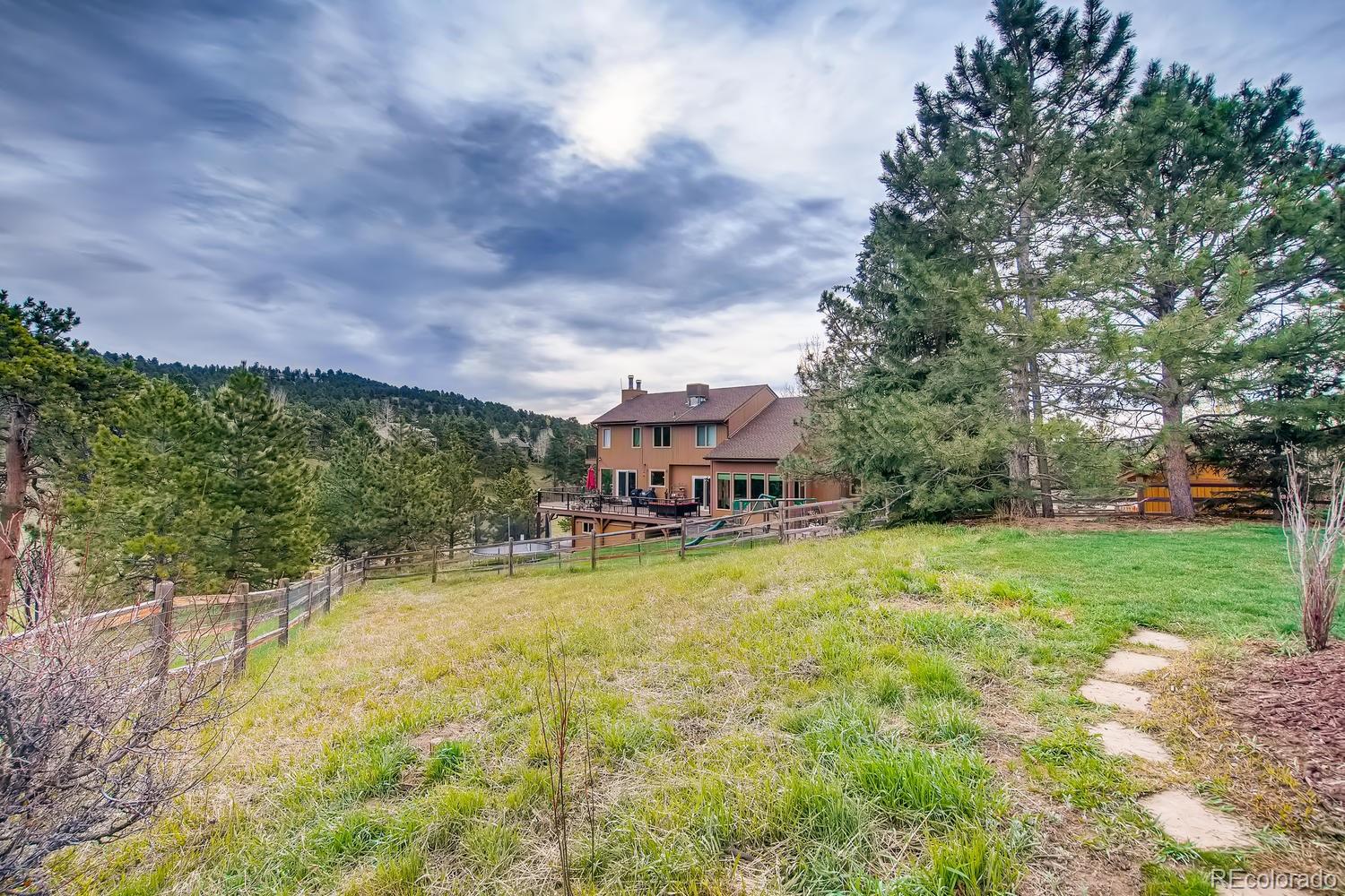 1894 La Quinta Circle Evergreen, CO 80439 - Photo 33 of 36 a view of a swimming pool with a yard