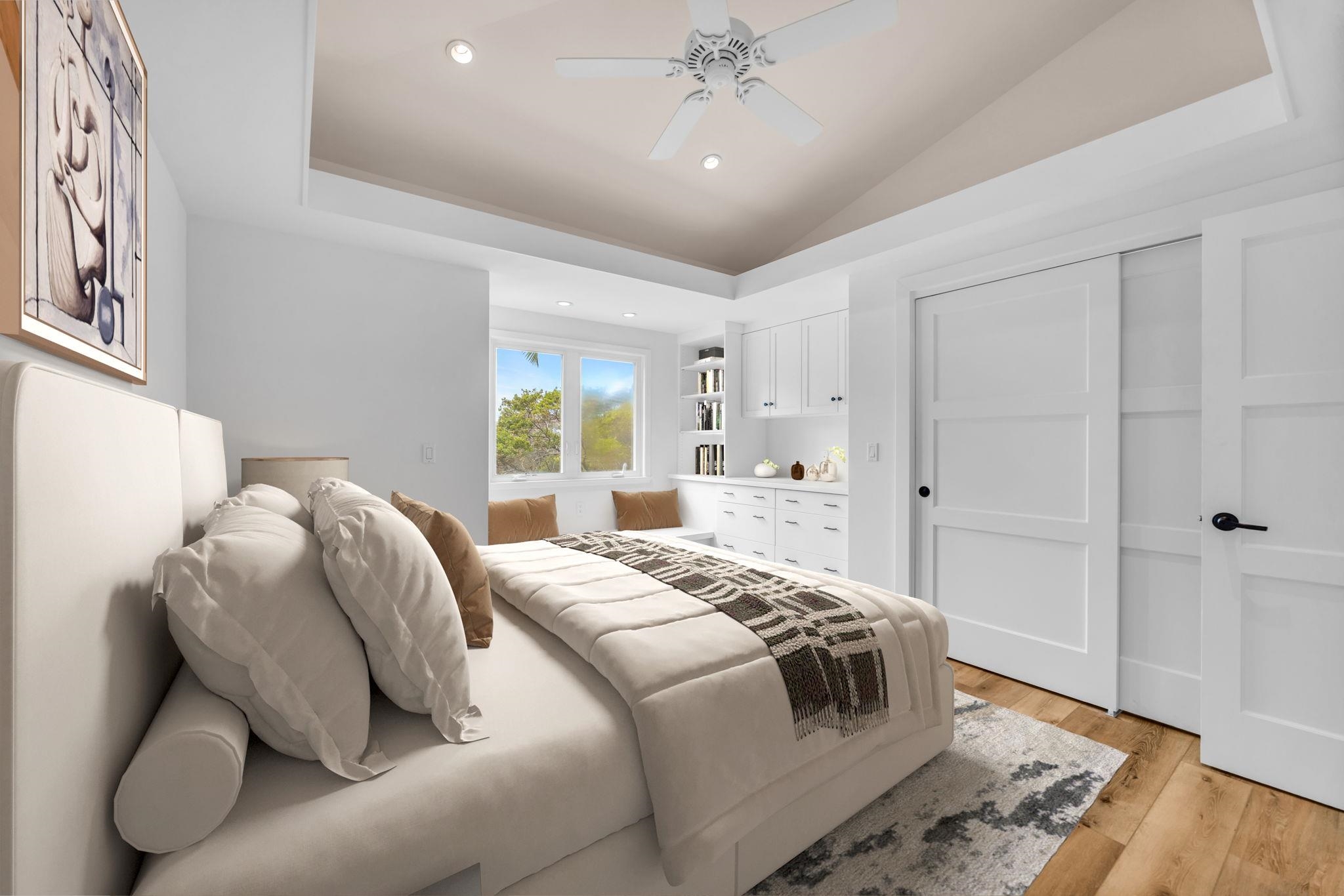 7733 Kula Highway Kula, HI 96790 - Photo 30 of 43 a large white bed in a white room