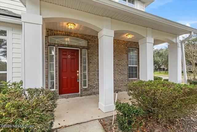 a view of a entryway door of the house