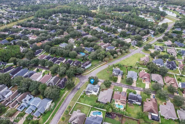 an aerial view of a city