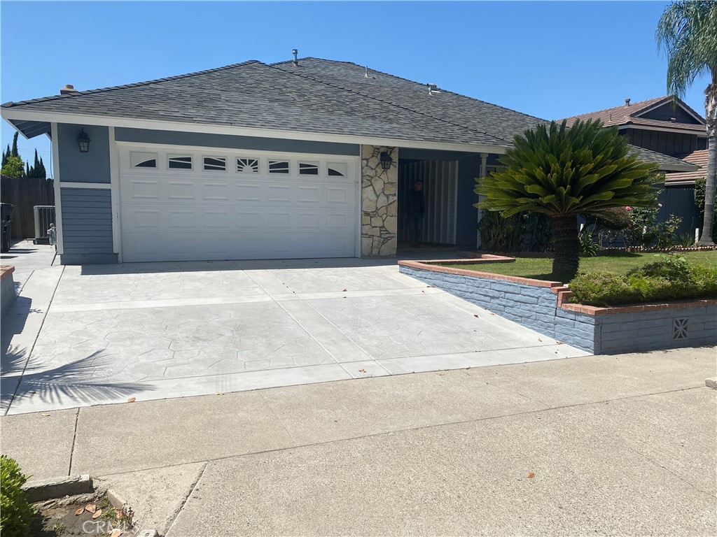 a front view of a house