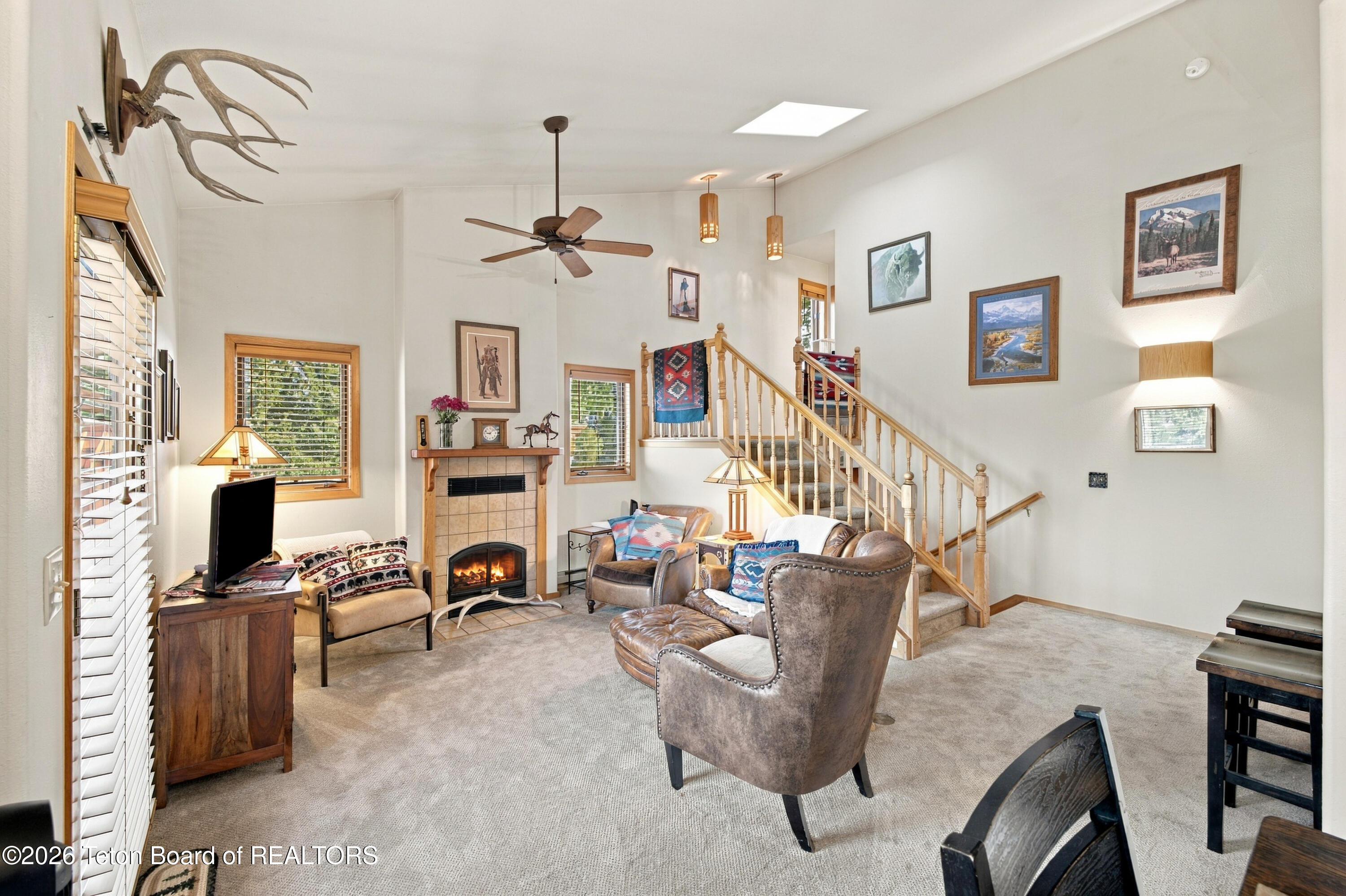 357 Snow King Loop Jackson, WY 83001 - Photo 7 of 26 10 Living Room Stairs