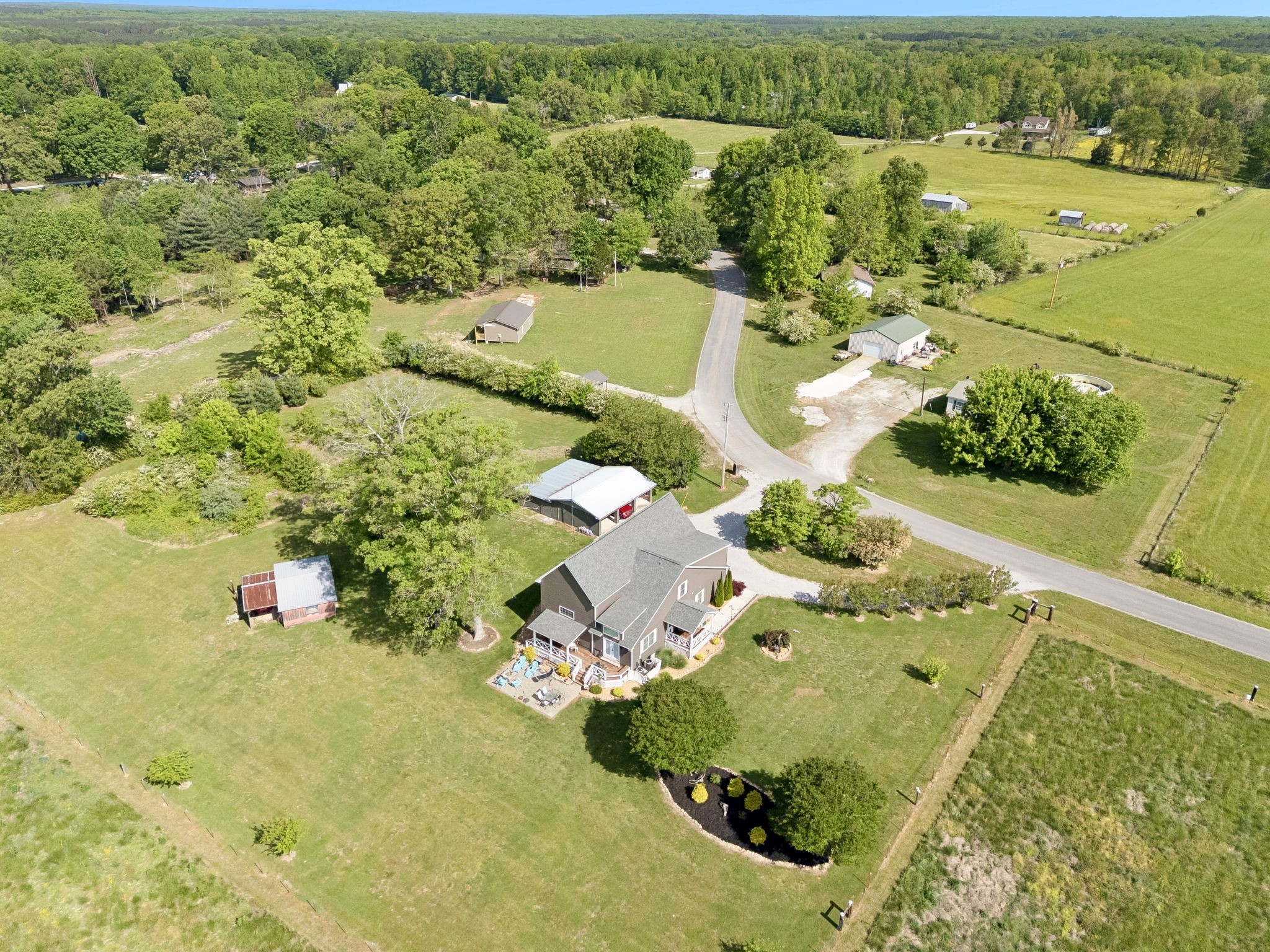 403 Bland Road Estill Springs, TN 37330 - Photo 64 of 66 an aerial view of residential houses with outdoor space